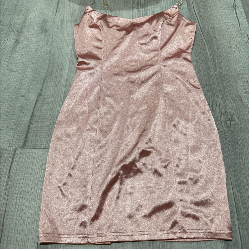 AKIRA Shimmering Pink Mini Dress